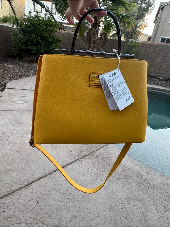 Loungefly Handbags - Loungefly Yellow Top-Handle Harry Potter Deathly Hallows Satchel with Strap